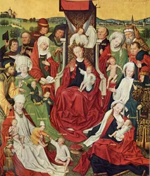 Dortmund Propsteikirche, Derick Baegert altaarstuk, linker paneel